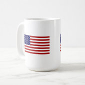 Die amerikanische Flagge Kaffeetasse (Vorderseite Links)