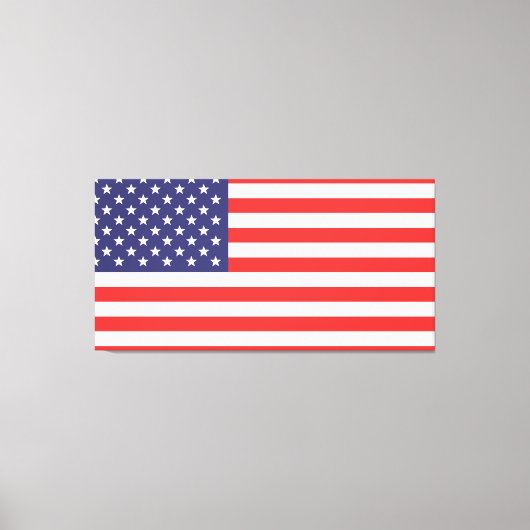 Die amerikanische Flagge Leinwanddruck (Vorderseite)