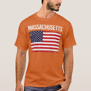 Die amerikanische Flagge Massachusetts T-Shirt