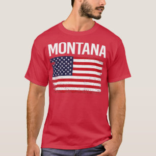 Die amerikanische Flagge Montana T-Shirt