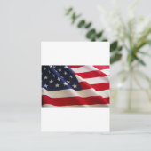 Die amerikanische Flagge Postkarte (Stehend Vorderseite)