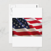 Die amerikanische Flagge Postkarte (Vorne/Hinten)
