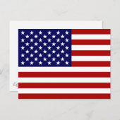 Die amerikanische Flagge Postkarte (Vorne/Hinten)