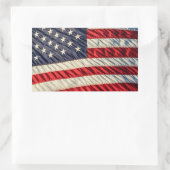 Die amerikanische Flagge Rechteckiger Aufkleber (Tasche)