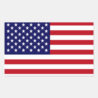 Die amerikanische Flagge Rechteckiger Aufkleber