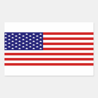 Die amerikanische Flagge Rechteckiger Aufkleber