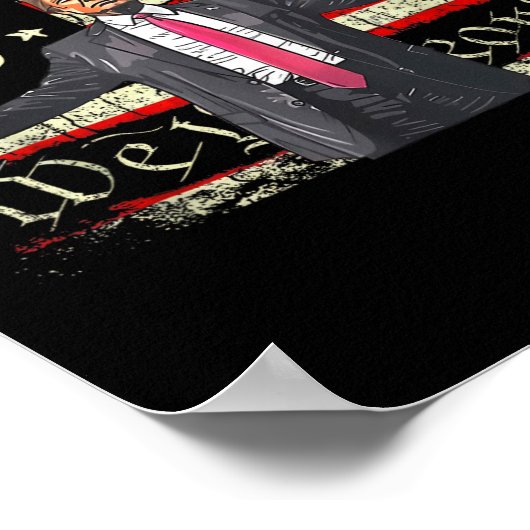 Die amerikanische Flagge Trump 2024 Daddy's Zuhaus Poster (Ecke)