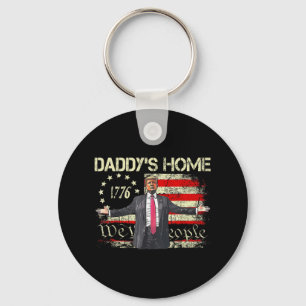 Die amerikanische Flagge Trump 2024 Daddy's Zuhaus Schlüsselanhänger