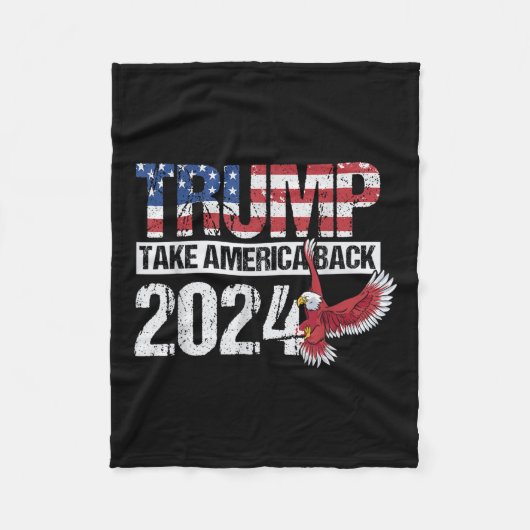 Die amerikanische Flagge Trump für die Präsidentsc Fleecedecke (Vorderseite)