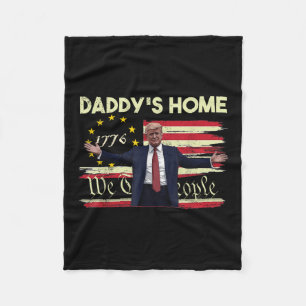 Die amerikanische Flagge Trump trotzt Zuhause We T Fleecedecke