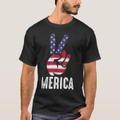 Die amerikanische Flagge und das patriotische Zeic T-Shirt (Vorderseite)