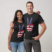 Die amerikanische Flagge und das patriotische Zeic T-Shirt (Unisex)