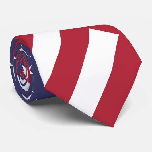 DIE AMERIKANISCHE FLAGGE - USA KRAWATTE (Gerollt)