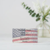 Die amerikanische Flagge Visitenkarte (Stehend Vorderseite)