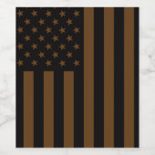 Die amerikanische Flagge Weinetikett (Einzelnes Label)
