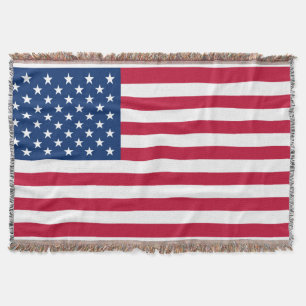Die amerikanische Flagge wirft eine Decke. Decke
