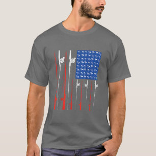 Die amerikanische Flagge zu fischen ist meine Leid T-Shirt