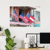 Die amerikanische Flaggenstraße Poster (Heimbüro)