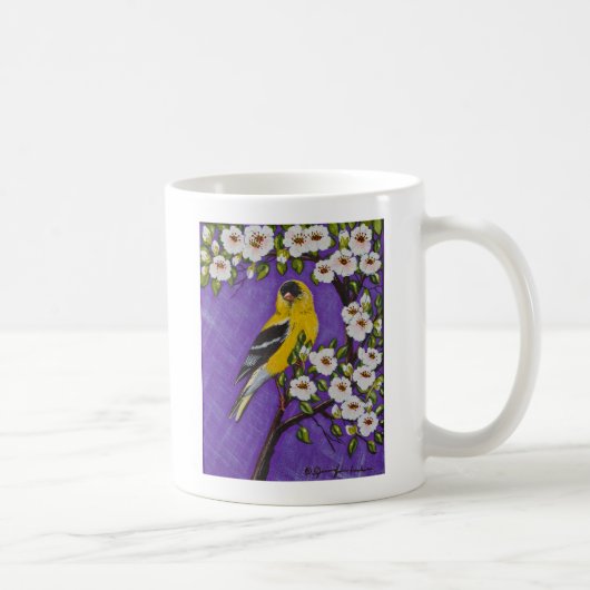Die amerikanische Goldfinch Kaffeetasse (Rechts)