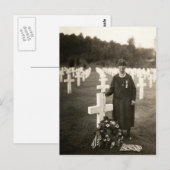 Die amerikanische Mutter des Ersten Weltkriegs bei Postkarte (Vorne/Hinten)