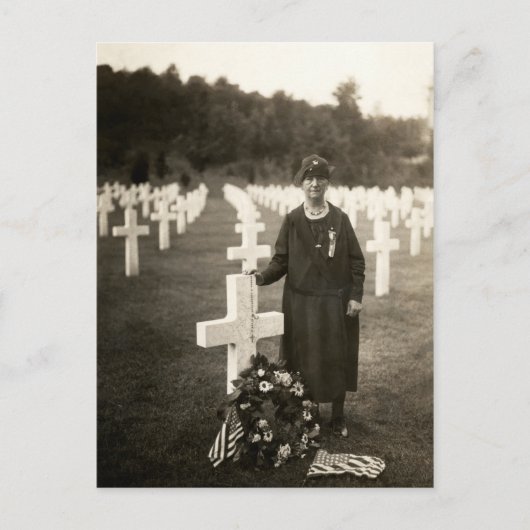 Die amerikanische Mutter des Ersten Weltkriegs bei Postkarte (Vorderseite)