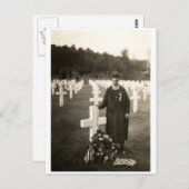 Die amerikanische Mutter des Ersten Weltkriegs bei Postkarte (Vorne/Hinten)