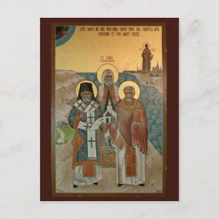 Die amerikanische orthodoxe Mission Prayer Card Postkarte