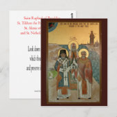 Die amerikanische orthodoxe Mission Prayer Card Postkarte (Vorne/Hinten)