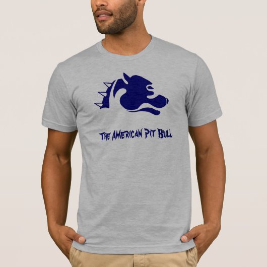 Die amerikanische Pitbull - Blau T-Shirt (Vorderseite)