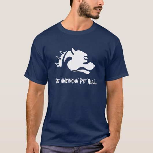 Die amerikanische Pitbull - Weiß T-Shirt (Vorderseite)