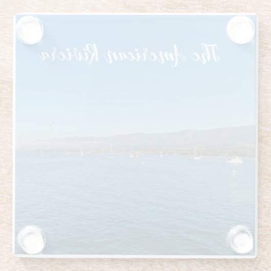 Die amerikanische Riviera Glasuntersetzer (Rückseite)