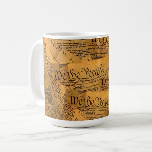 Die amerikanische Verfassung Kaffeetasse (Vorderseite Links)