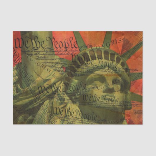 Die amerikanische Verfassung Seidenpapier (Vorderseite)