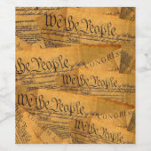 Die amerikanische Verfassung Weinetikett (Einzelnes Label)