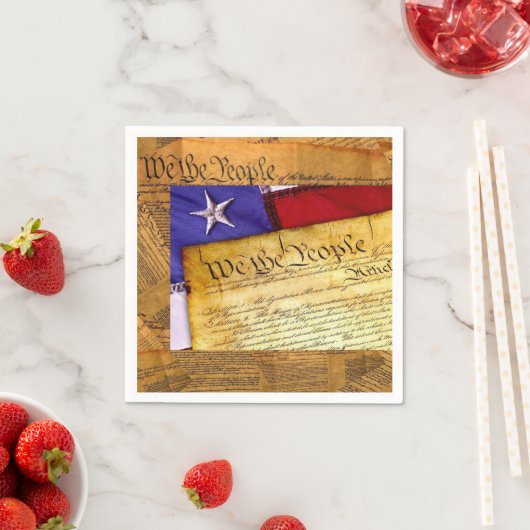 Die amerikanische Verfassung Wir Menschen Serviette (Beispiel)