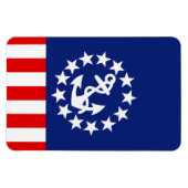 Die amerikanische Yachtflagge liegt an der Marina Magnet (Horizontal)