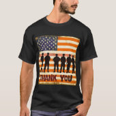 Die amerikanischen Flag Veteranen für Ihren Dienst T-Shirt (Vorderseite)
