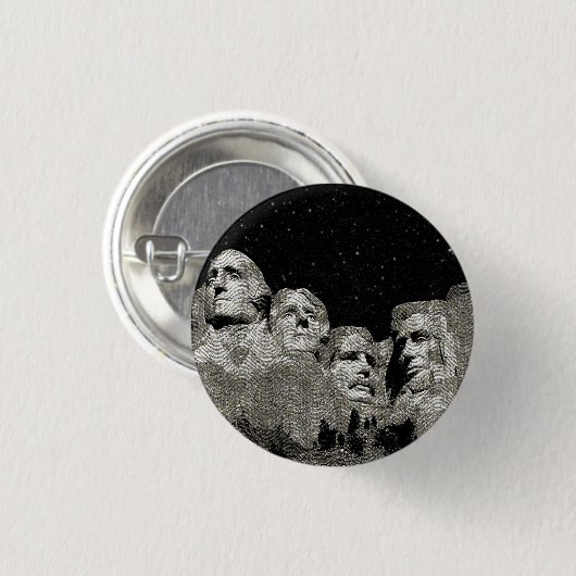 Die amerikanischen Präsidenten Mount Rushmore Button (Vorne & Hinten)