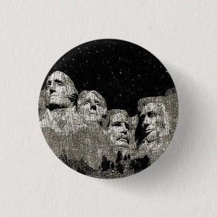 Die amerikanischen Präsidenten Mount Rushmore Button