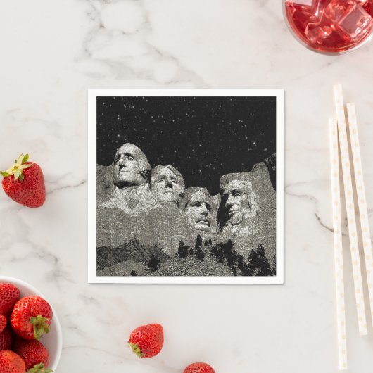 Die amerikanischen Präsidenten Mount Rushmore Serviette (Beispiel)