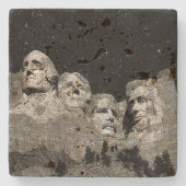 Die amerikanischen Präsidenten Mount Rushmore Steinuntersetzer (Vorderseite)