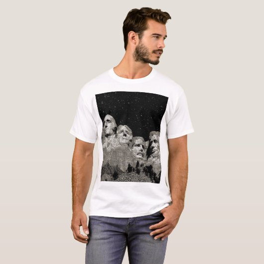 Die amerikanischen Präsidenten Mount Rushmore T-Shirt (Vorne ganz)