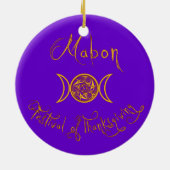 Die Amethyst Hexe-Mabon-Ornament Keramikornament (Hinten)