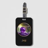 Die Amethyst Orb Fantasy Monogram Gepäckanhänger (Vorderseite Vertikal)
