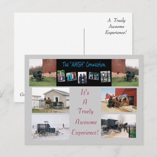 Die"AMISH"Connection Postkarte (Vorne/Hinten)
