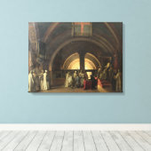 Die Amtseinführung von Jacques de Molay Leinwanddruck (Insitu (Holzboden))