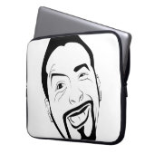 Die amüsierte Koksmann Laptopschutzhülle (Vorderseite Links)