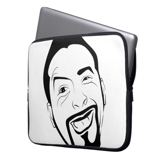 Die amüsierte Koksmann Laptopschutzhülle (Vorderseite Links)