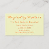 Die Ananas-Visitenkarte Visitenkarte (Rückseite)