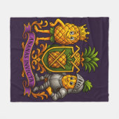 Die Ananas-Wappen Fleecedecke (Vorderseite (Horizontal))